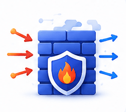 Intelligent firewall monitoring network traffic and blocking unauthorized connections